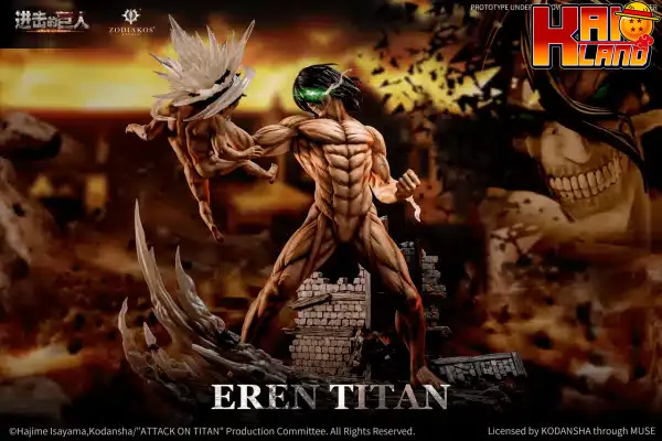 Attack on Titan Zodiakos Studio Eren Titan Licensed Resin Statue 1