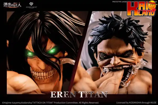 Attack on Titan Zodiakos Studio Eren Titan Licensed Resin Statue 4