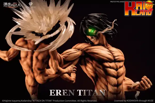 Attack on Titan Zodiakos Studio Eren Titan Licensed Resin Statue 5