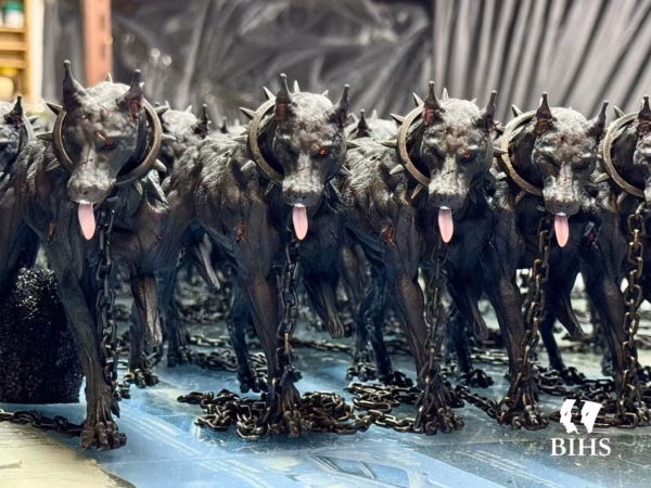 Berserk BIHS Studio Black Dog Pulling Coffin Resin Statue 2 1