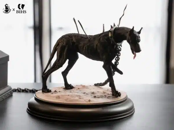Berserk BIHS Studio Black Dog Pulling Coffin Resin Statue 3