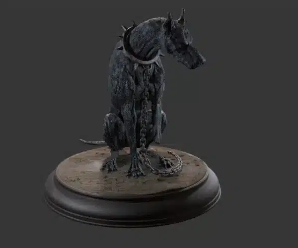 Berserk BIHS Studio Black Dog Pulling Coffin Resin Statue 7