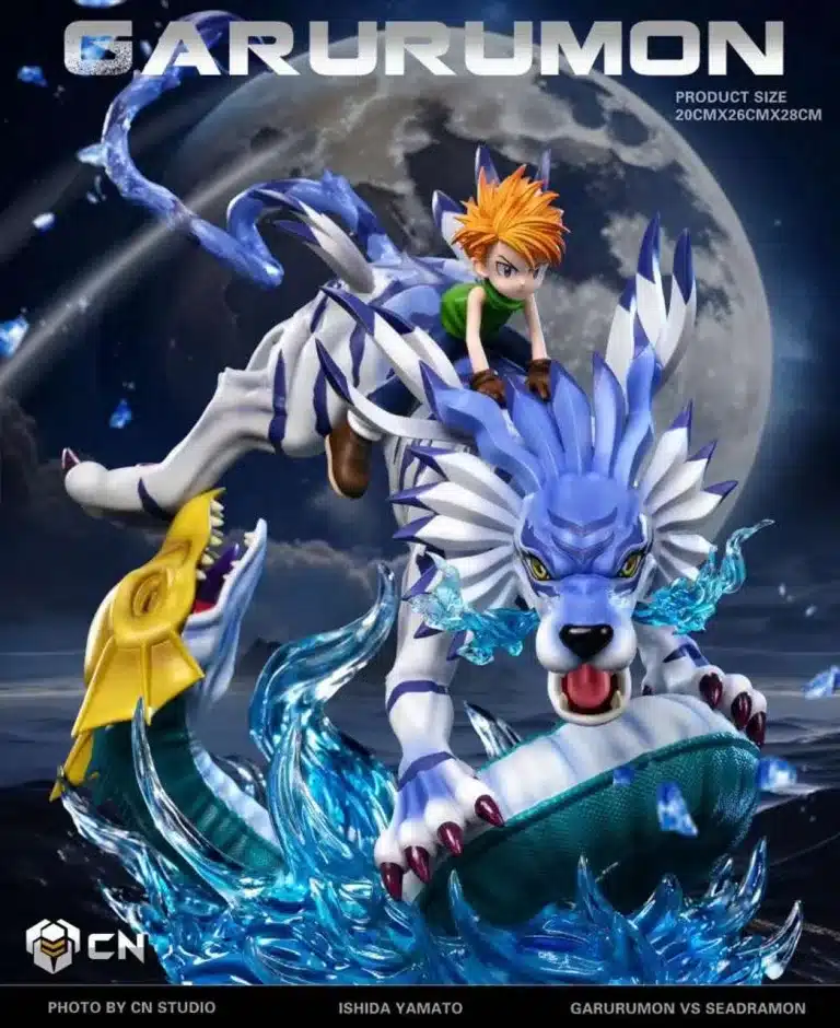 Digimon CN Studio Garurumon Resin Statue