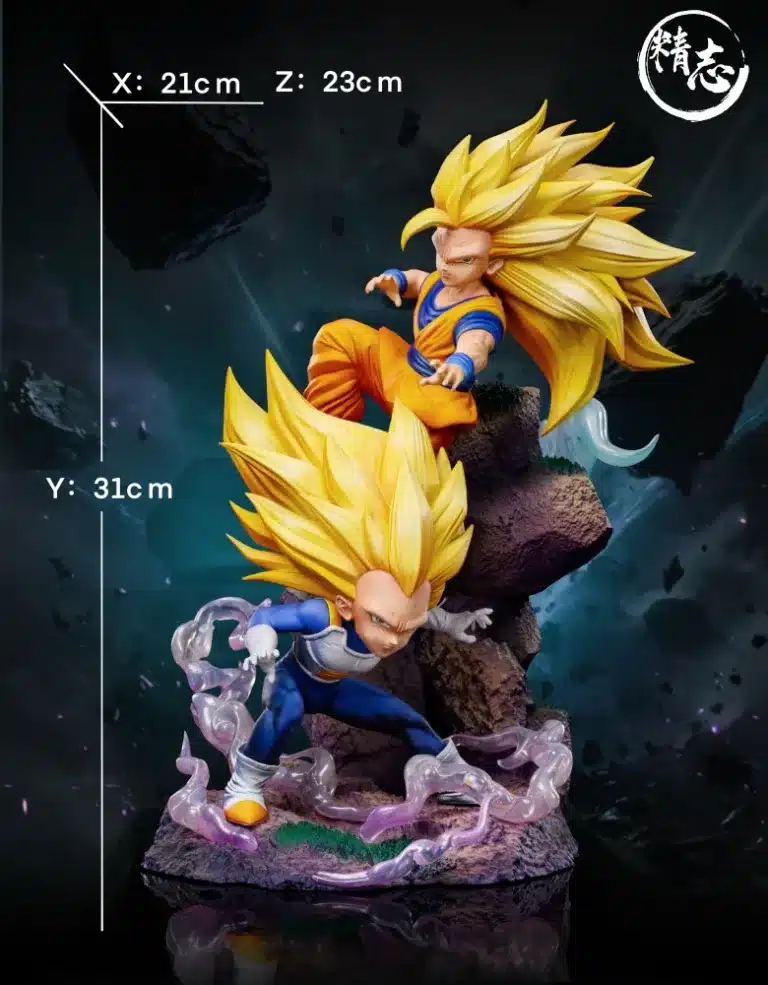 Dragon Ball Jing Zhi Studio Daima SSJ3 Goku x Vegeta Resin Statue