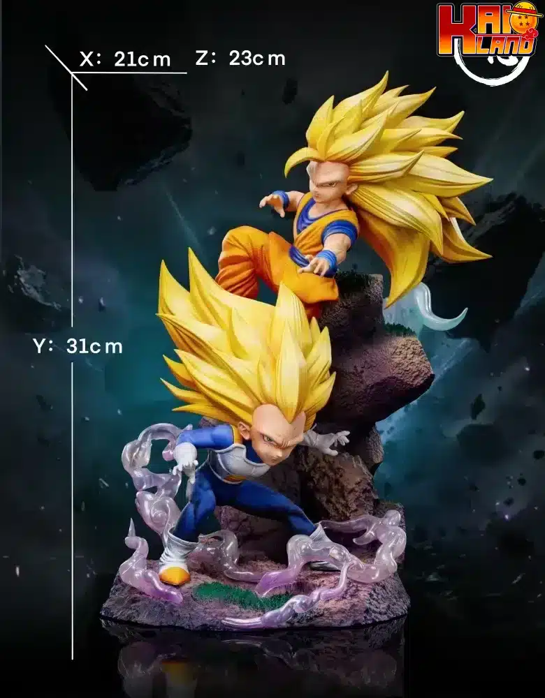 Dragon Ball Jing Zhi Studio Daima SSJ3 Goku x Vegeta Resin Statue