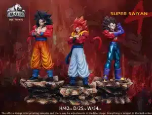 Dragon Ball Violent Bear Studio SSJ4 Goku x Vegeta x Gogeta Resin Statue