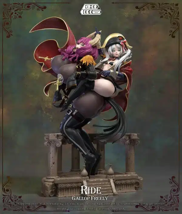 Frieren Beyond Journeys End Demon Core Studio Frieren x Aura Cosplaying Napoleon Crossing the Alps Resin Statue 2