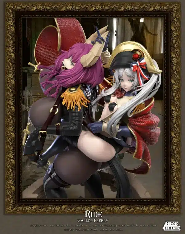 Frieren Beyond Journeys End Demon Core Studio Frieren x Aura Cosplaying Napoleon Crossing the Alps Resin Statue 3