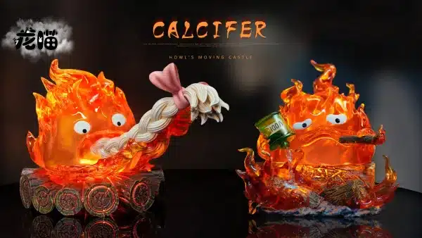 Howls Moving Castle Long Miao Studio Calcifer Eating Hair Resin Statue 2