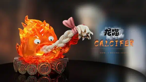 Howls Moving Castle Long Miao Studio Calcifer Eating Hair Resin Statue 4