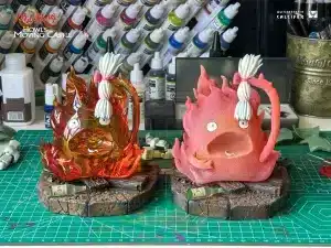 Howls Moving Castle White Deer Studio Calcifer Resin Statue