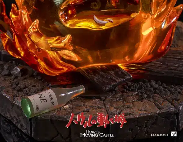 Howls Moving Castle White Deer Studio Calcifer Resin Statue 3