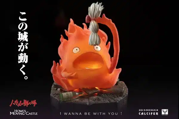 Howls Moving Castle White Deer Studio Calcifer Resin Statue 5