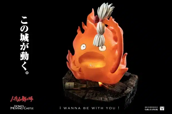 Howls Moving Castle White Deer Studio Calcifer Resin Statue 6