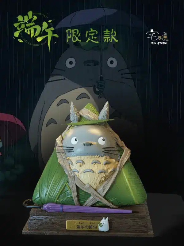 My Neighbor Totoro ZJB Studio Dragon Boat Festival Totoro Resin Statue 1