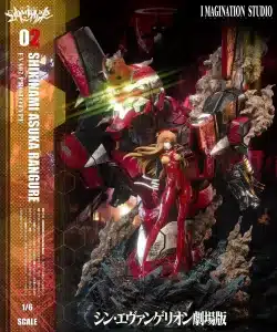 Neon Genesis Evangelion Imagination Studio Soryu Asuka Langley x Ayanami Rei Resin Statue