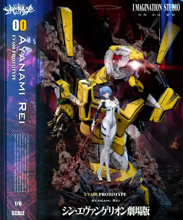 Neon Genesis Evangelion Imagination Studio Soryu Asuka Langley x Ayanami Rei Resin Statue 2