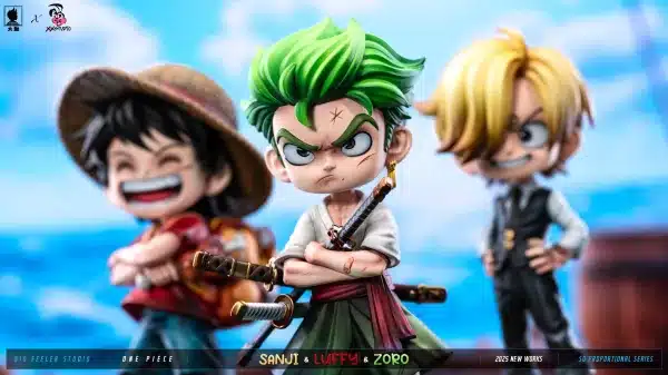 One Piece Big Feeler Studio x XOX Studio The Three Strongest Luffy x Zoro x Sanji Resin Statue 4