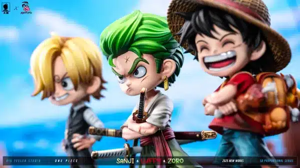 One Piece Big Feeler Studio x XOX Studio The Three Strongest Luffy x Zoro x Sanji Resin Statue 5