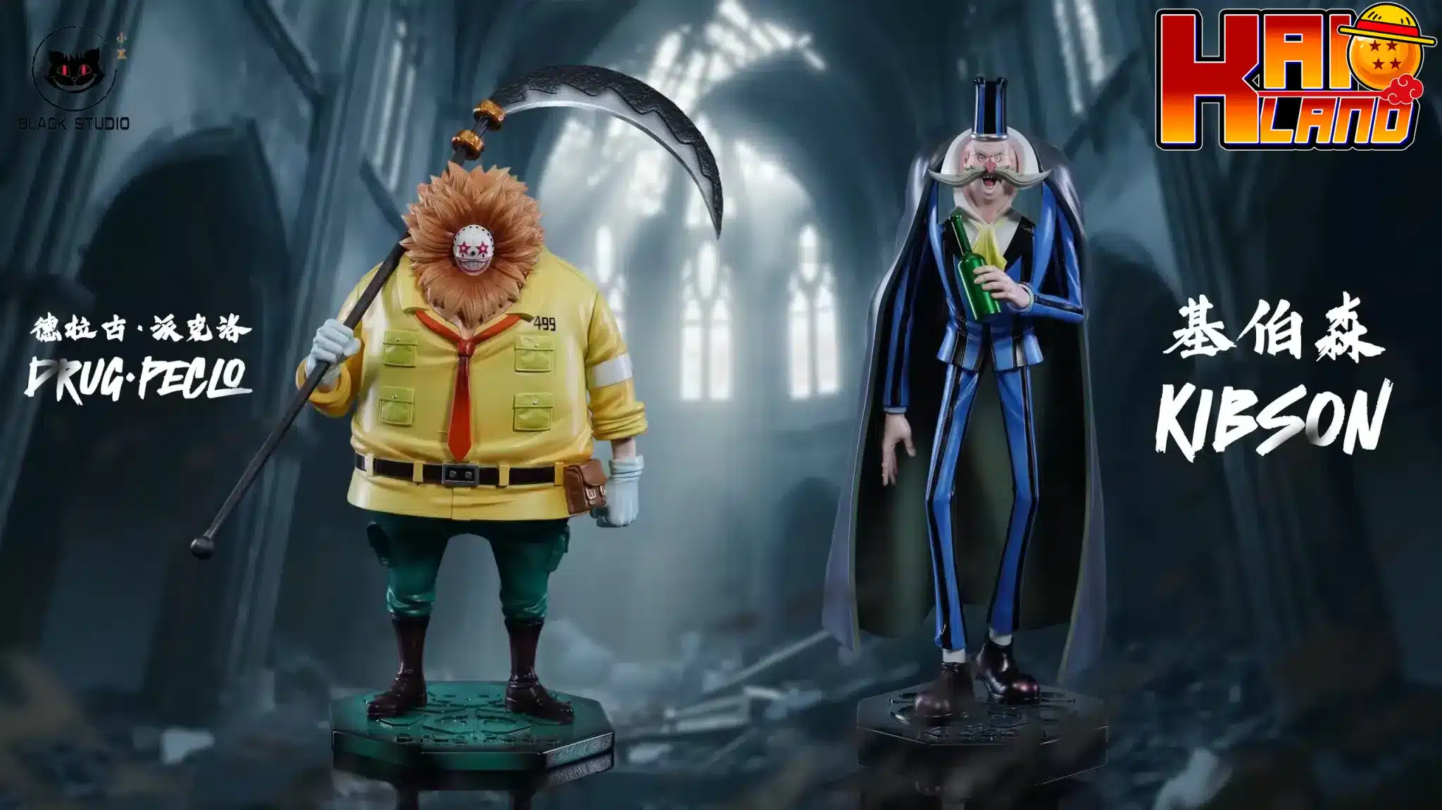 One Piece Black Studio Drug Peclo x Giberson Resin Statue