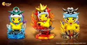 Pokemon CHEESE Studio Pikachu Cos Three sacred Resin Statue