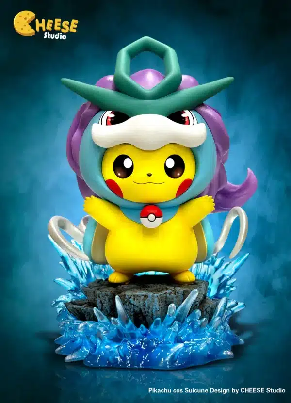 Pokemon CHEESE Studio Pikachu Cos Three sacred Resin Statue 2