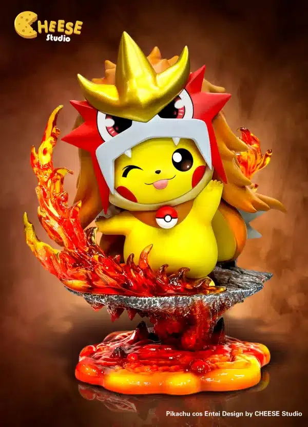 Pokemon CHEESE Studio Pikachu Cos Three sacred Resin Statue 3