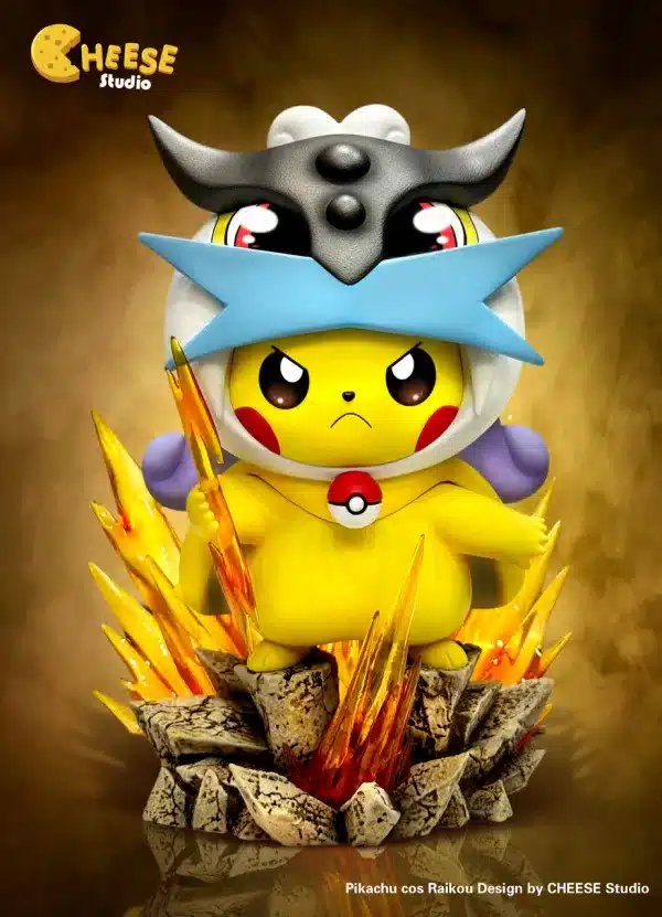 Pokemon CHEESE Studio Pikachu Cos Three sacred Resin Statue 4