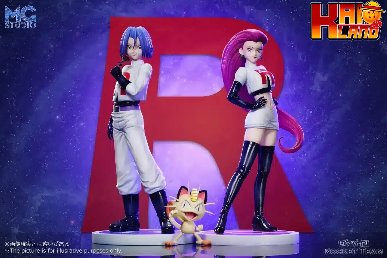 Pokemon MG Studio Team Rocket Resin Statue