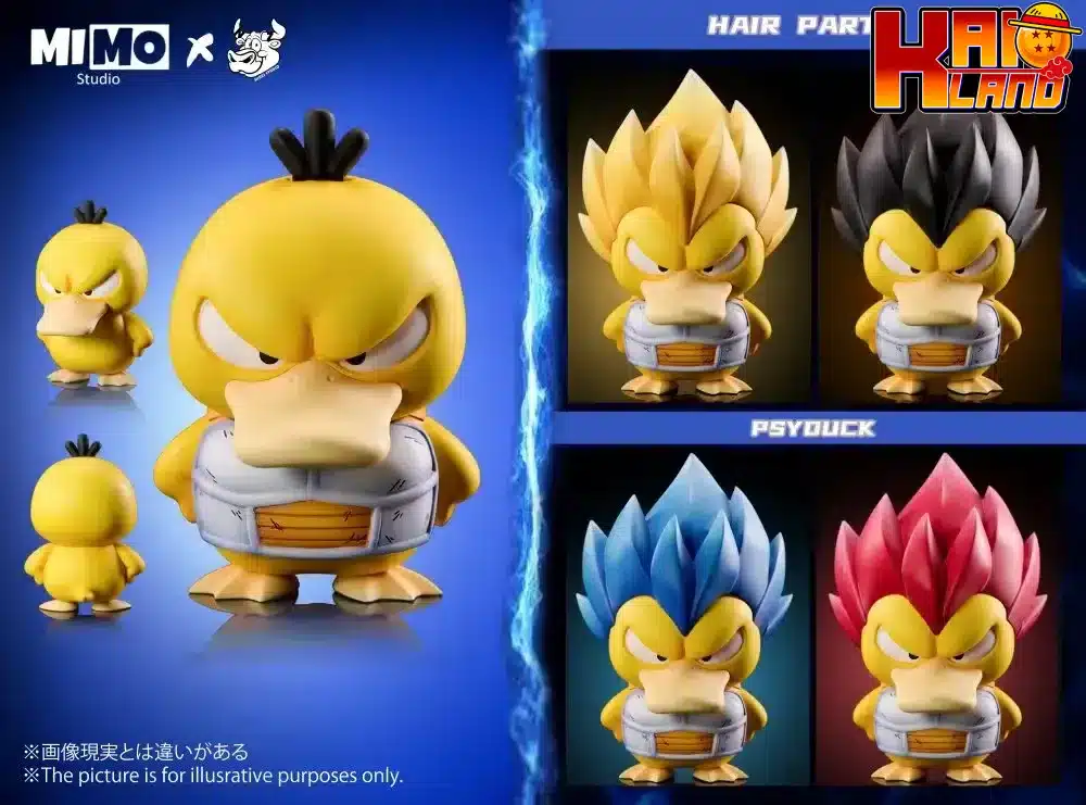 Pokemon Mimo Studio x NIUZI Studio Vegeta Psyduck Resin Statue