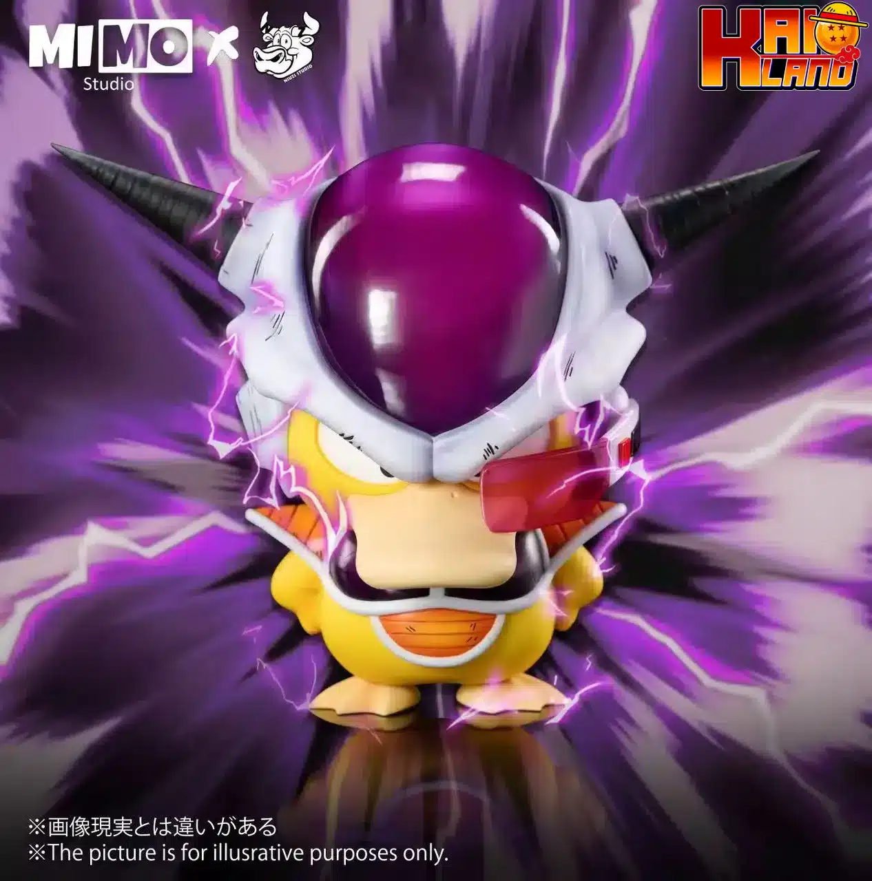 Pokemon Mimo x Niuzi Studio Psyduck x Psyduck cos Frieza Resin Statue