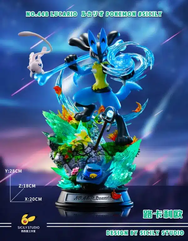 Pokemon Sicily Studio Lucario Resin Statue 1
