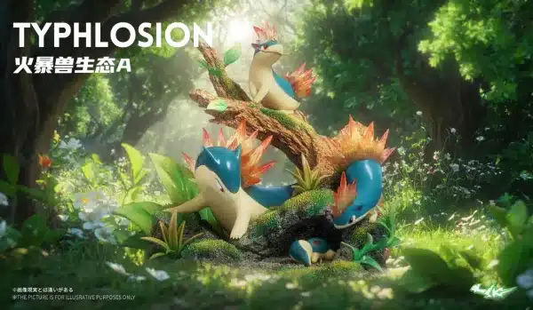 Pokemon Sk Studio Typhlosion Evolution Set Resin Statue 3