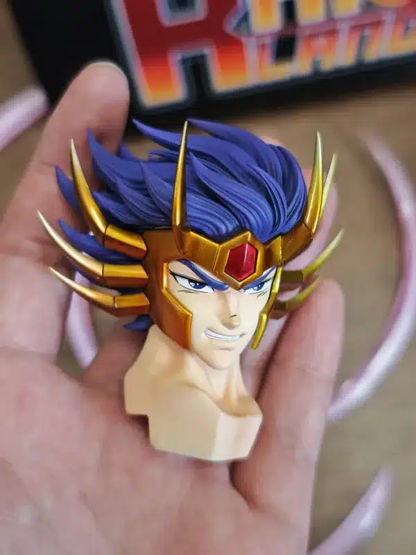 Saint Seiya Zodiakos Studio Gold Saint Deathmask Licensed Resin Statue 0 min