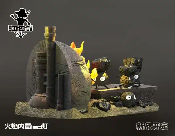 Spirited Away Scarecrow Studio Susuwatari For Transportation Resin Statue 3