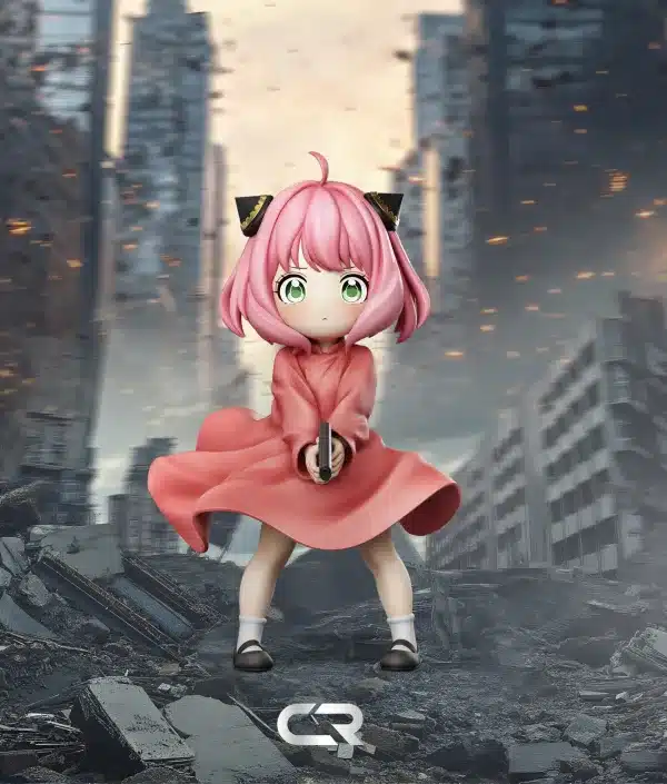 Spy x Family CR Studio Gun Raising Anya Resin Statue 1