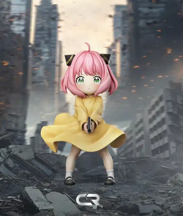 Spy x Family CR Studio Gun Raising Anya Resin Statue 2