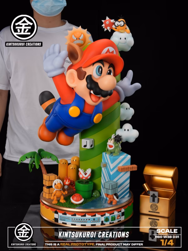 Super Mario Bros Kintsukuroi Creations Super Mario Bros 3 Dirorama Resin Statue 1 1