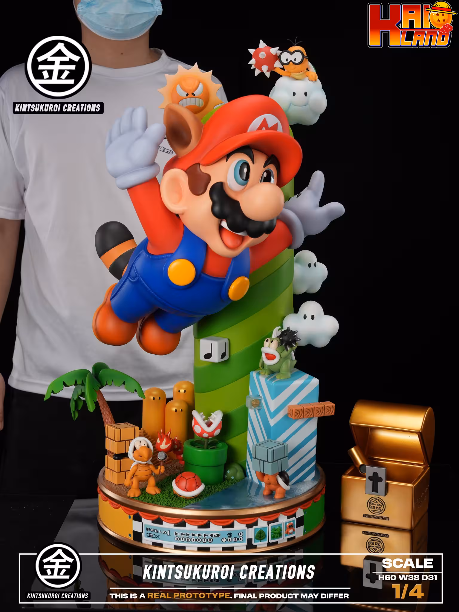 Super Mario Bros Kintsukuroi Creations Super Mario Bros 3 Dirorama Resin Statue