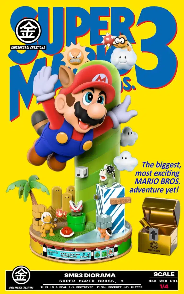 Super Mario Bros Kintsukuroi Creations Super Mario Bros 3 Dirorama Resin Statue