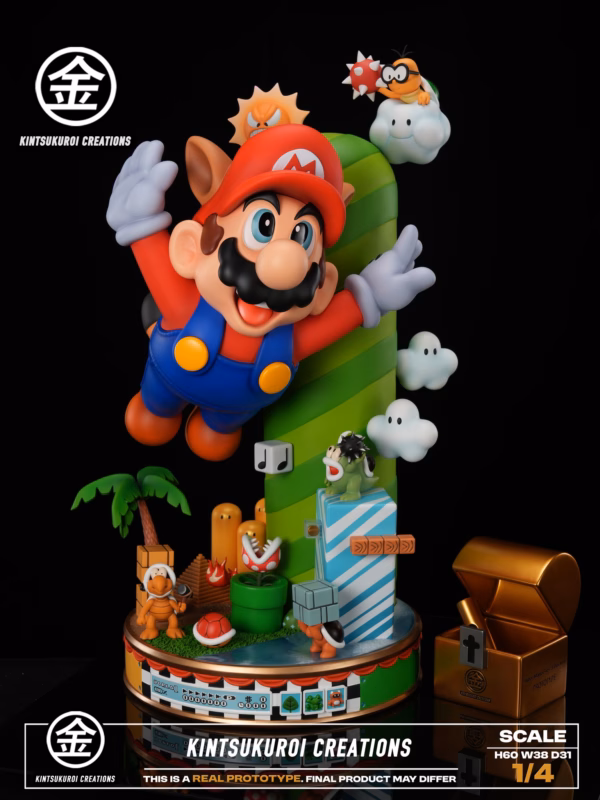 Super Mario Bros Kintsukuroi Creations Super Mario Bros 3 Dirorama Resin Statue 2 1