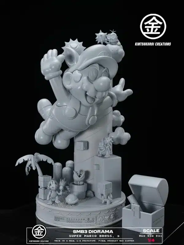 Super Mario Bros Kintsukuroi Creations Super Mario Bros 3 Dirorama Resin Statue 2