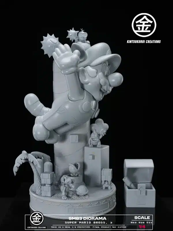 Super Mario Bros Kintsukuroi Creations Super Mario Bros 3 Dirorama Resin Statue 4