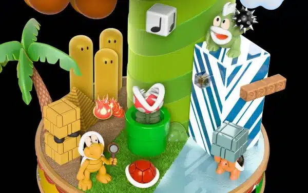 Super Mario Bros Kintsukuroi Creations Super Mario Bros 3 Dirorama Resin Statue 999