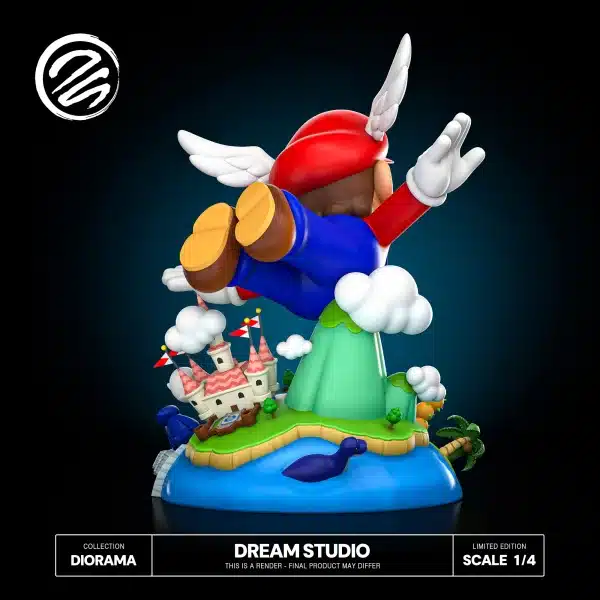 Super Mario Dream Studio Mario Diorama Resin Statue 3