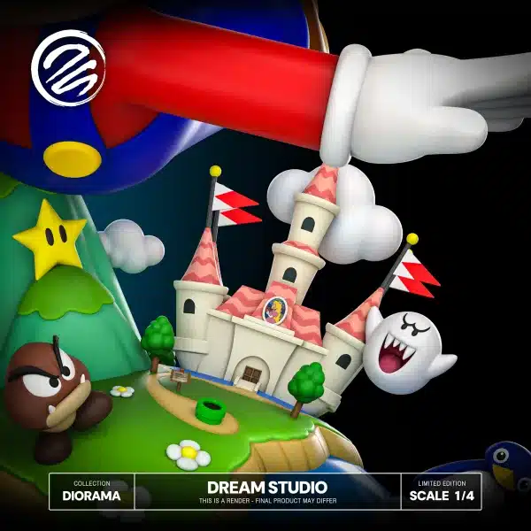 Super Mario Dream Studio Mario Diorama Resin Statue 4