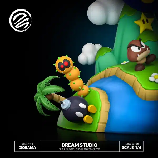 Super Mario Dream Studio Mario Diorama Resin Statue 6