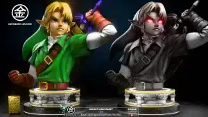 The Legend of Zelda Kintsukuroi Creations Oot Adult Link x Oot Dark Link Bust Resin Statue
