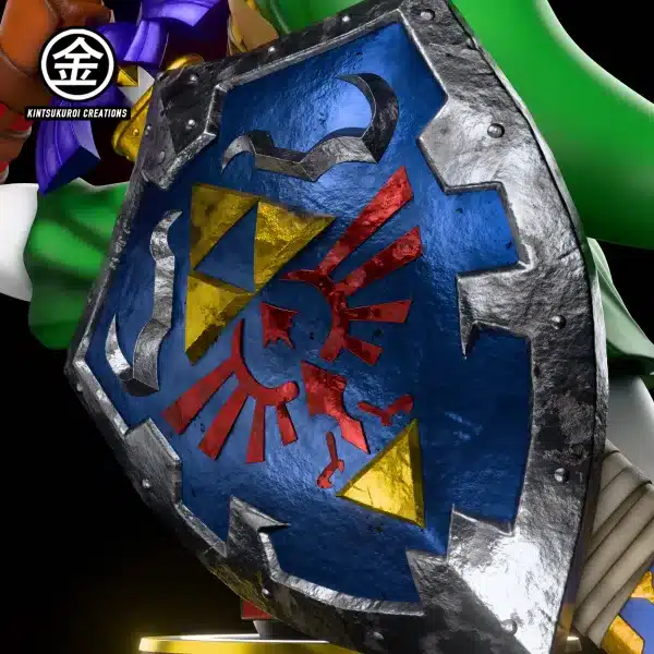 The Legend of Zelda Kintsukuroi Creations Oot Adult Link x Oot Dark Link Bust Resin Statue 8