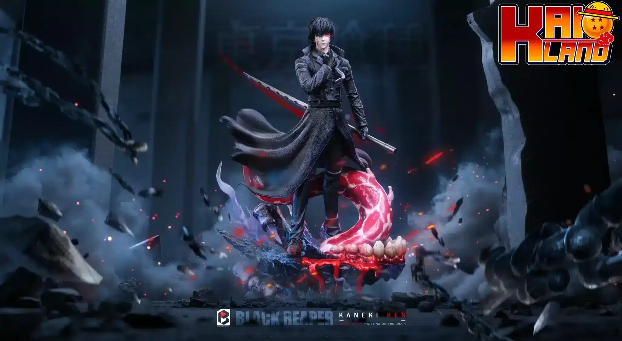 Tokyo Ghoul y Tokyo BW Studio Black Reaper Ken Kaneki Resin Statue